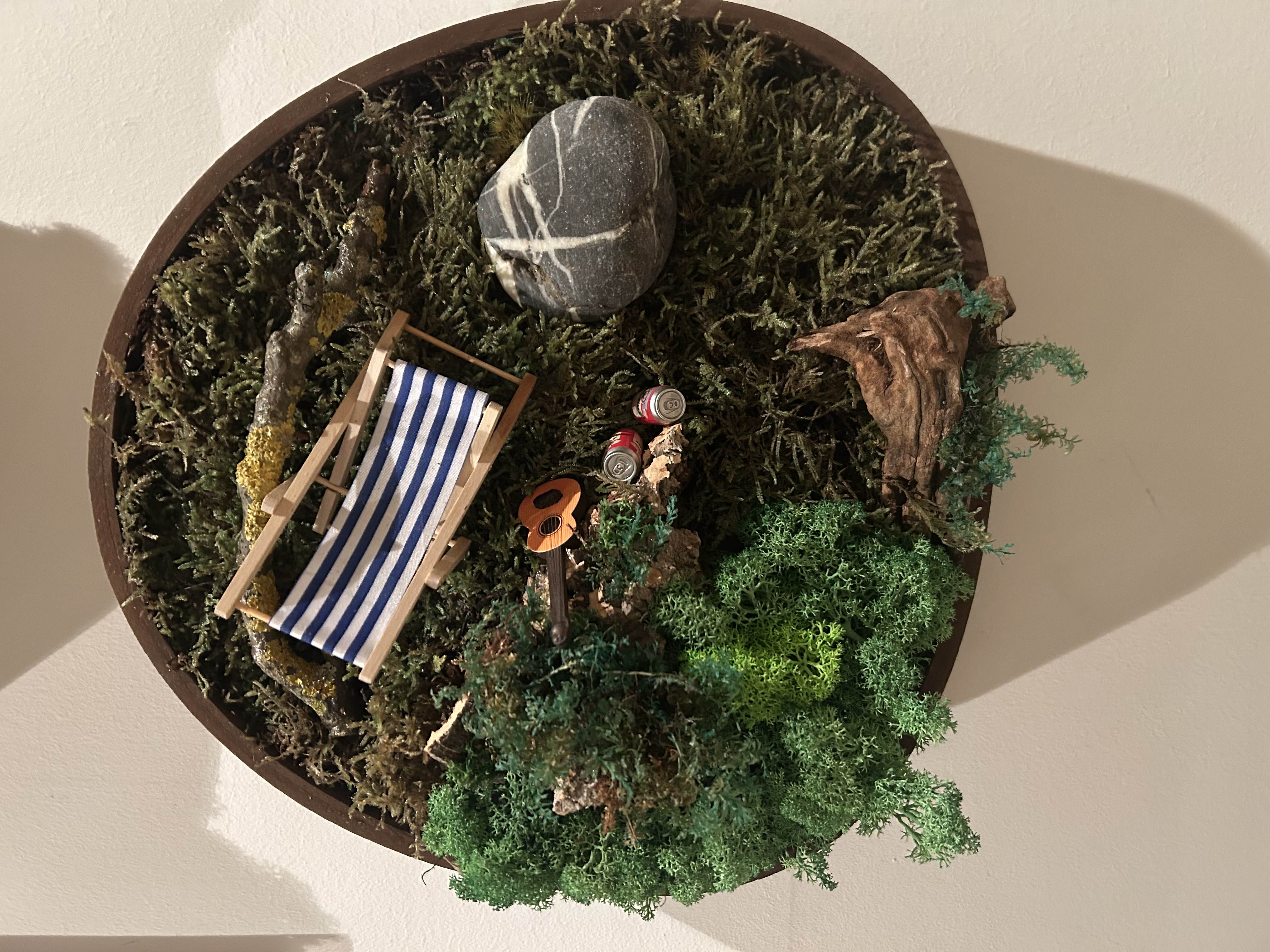 Quadro tondeggiante : Pic nic nel bosco