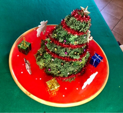 Centrotavola girevole con albero di Natale