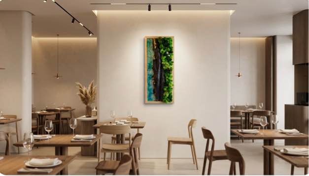 " Dove scorre il Verde " - Quadro in muschio stabilizzato