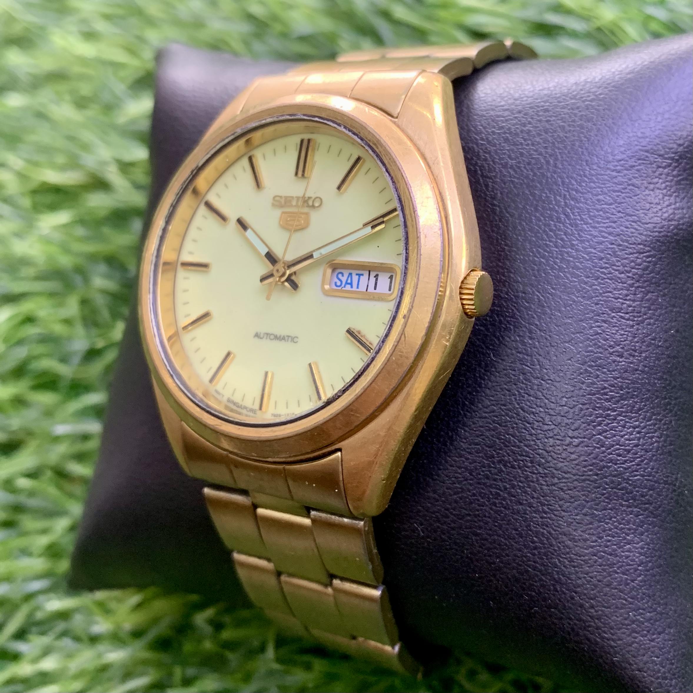 Seiko 5 Automatic Gold-Tone Night Glow