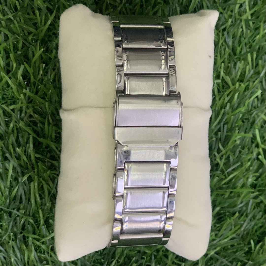 Silver Stainless Steel Analog Wristwatch