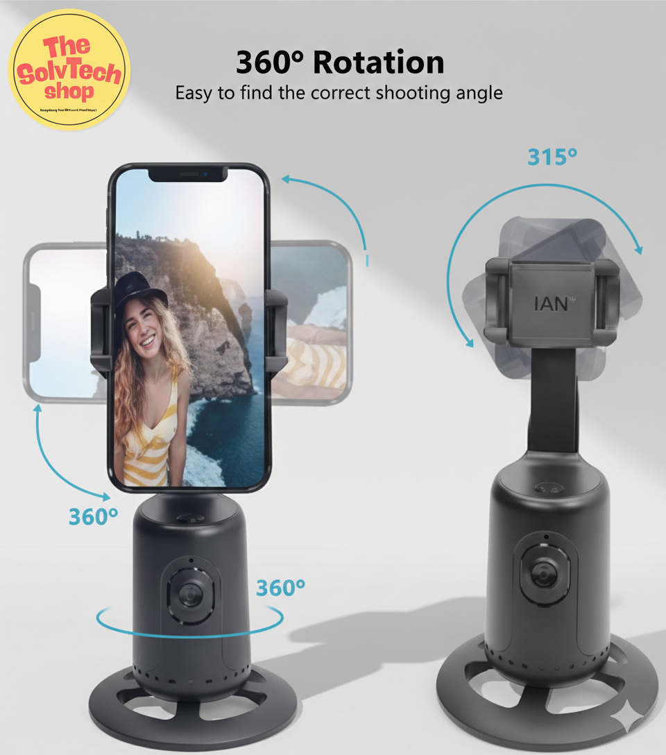 AI tracking & 360° Rotating Phone Stand