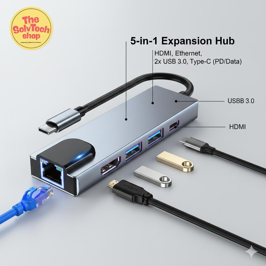 5-in-1 USB-C Expansion Hub