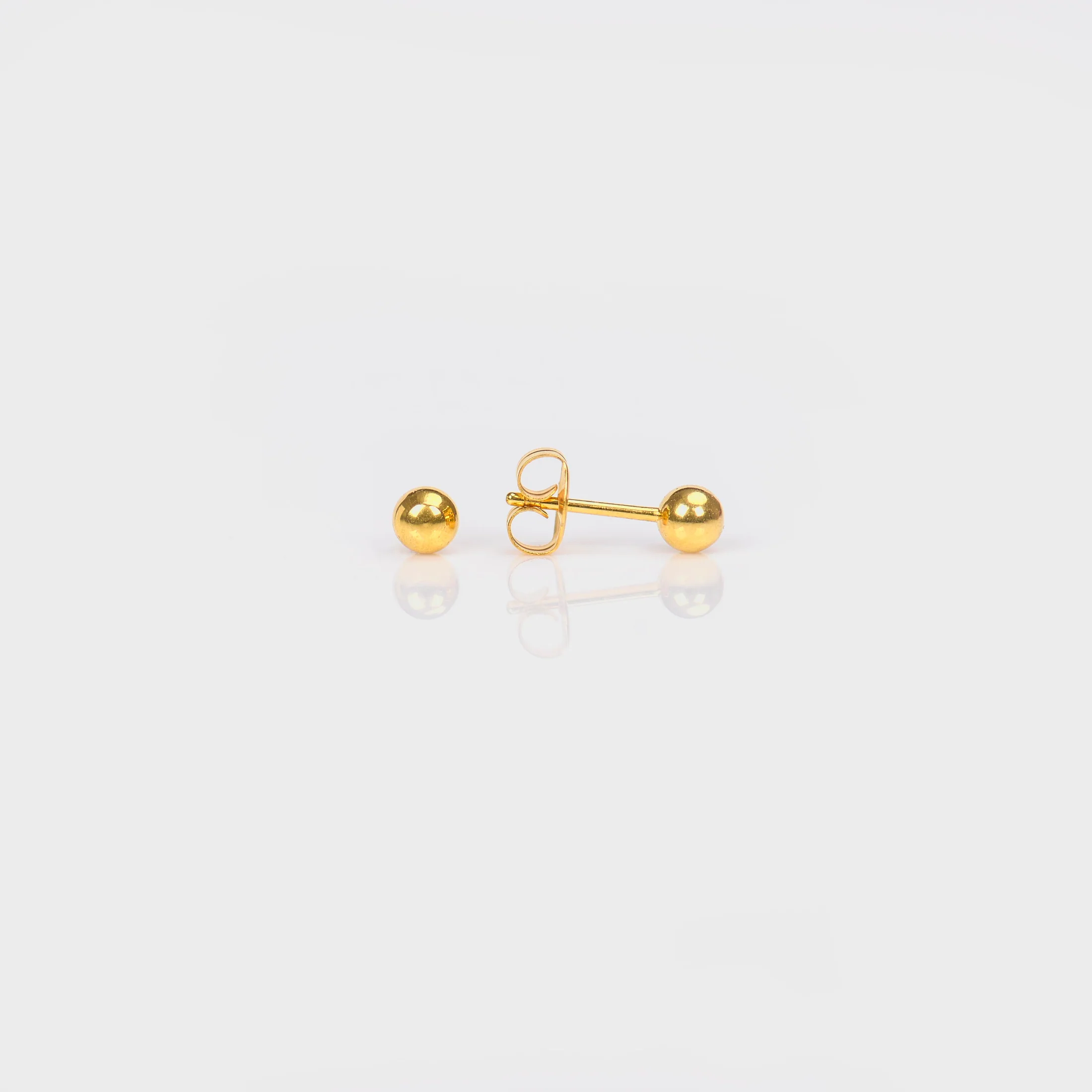 Piercing de bola System 75TM (3mm), Poste largo. Chapado en oro. Referencia 7561-0300-23