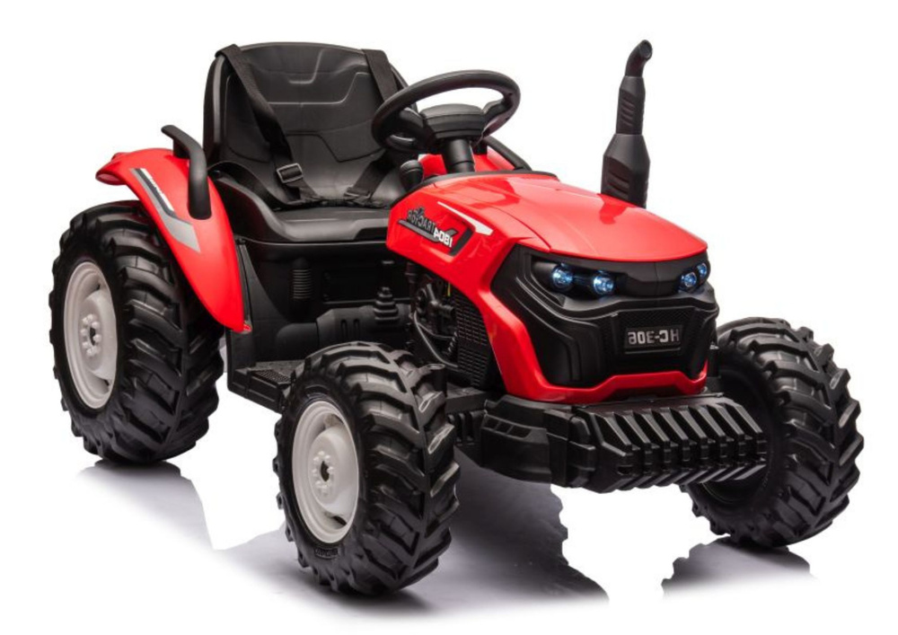 Vaikiškas akumuliatorinis traktorius be priekabos „HC-306“ (24V) (Raudonas)