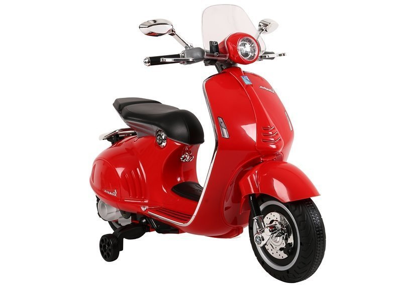 Vaikiškas akumuliatorinis motoroleris „Vespa GTS 300“ (Raudonas)