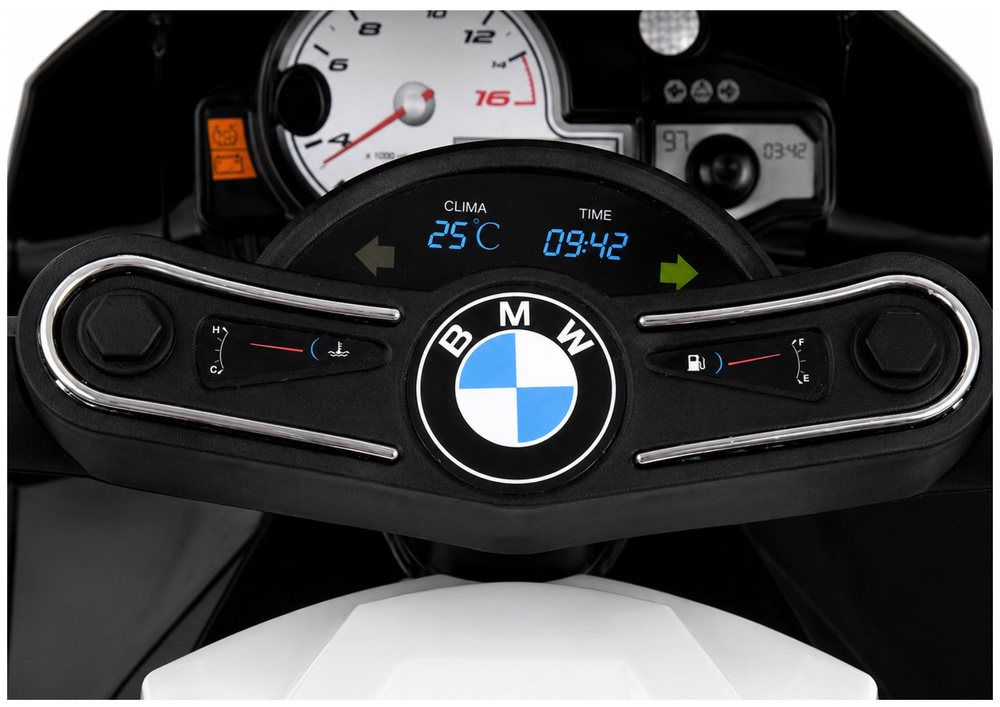 Vaikiškas elektrinis motociklas „BMW S1000RR“ (Juodas)