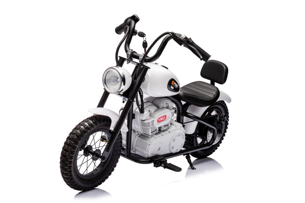 Vaikiškas akumuliatorinis motociklas „A9902“ (36V) (Baltas)