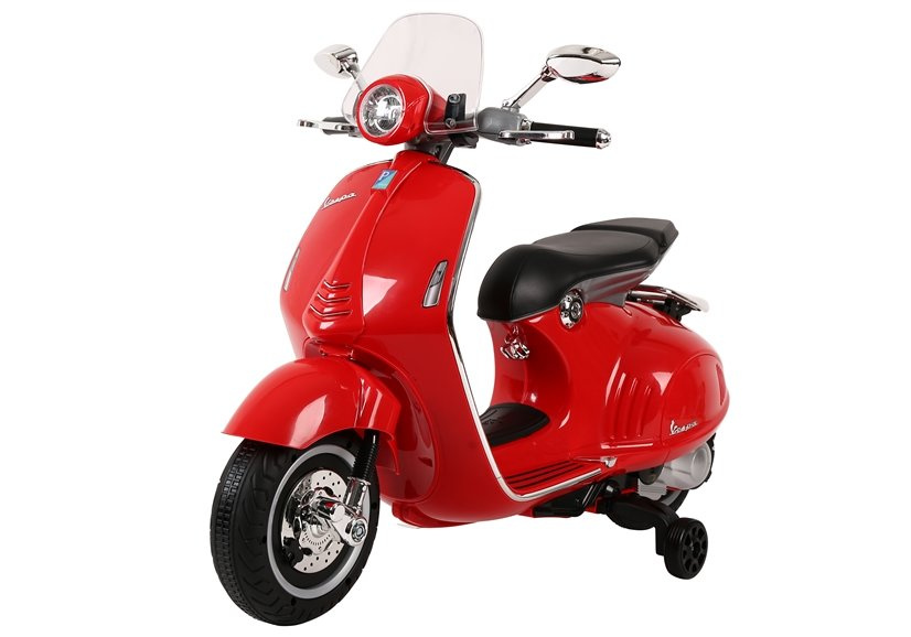 Vaikiškas akumuliatorinis motoroleris „Vespa GTS 300“ (Raudonas)