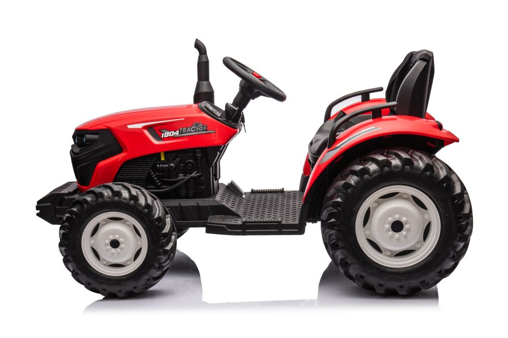 Vaikiškas akumuliatorinis traktorius be priekabos „HC-306“ (24V) (Raudonas)