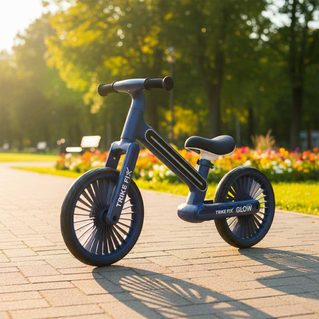 Šviečiantis balansinis dviratukas „Trike Fix Glow LED“, mėlyna