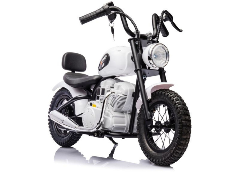 Vaikiškas akumuliatorinis motociklas „A9902“ (36V) (Baltas)