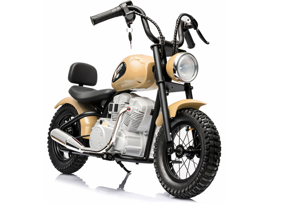 Vaikiškas akumuliatorinis motociklas „A9902“ (36V) (Smėlinis)