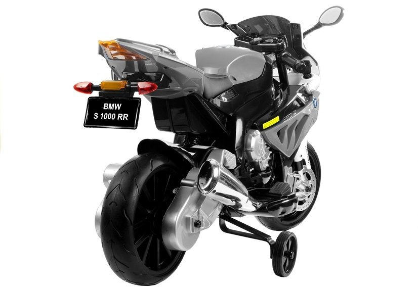 Vaikiškas akumuliatorinis motociklas „BMW S1000RR“ (Sidabrinis)