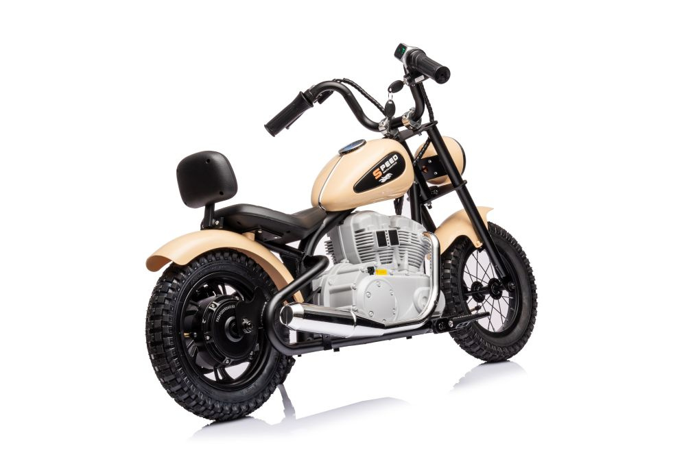Vaikiškas akumuliatorinis motociklas „A9902“ (36V) (Smėlinis)