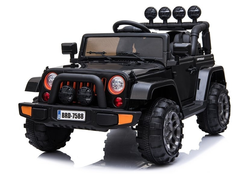 Vaikiškas elektromobilis „Jeep“ 4x4 (Juodas)
