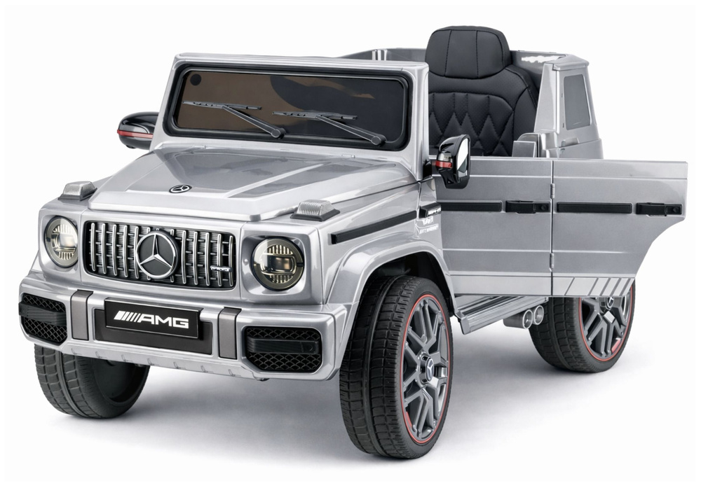 Vaikiškas elektromobilis „Mercedes AMG G 63“ (Sidabrinis)