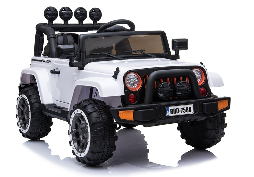 Vaikiškas elektromobilis „Jeep“ 4x4 (Baltas)