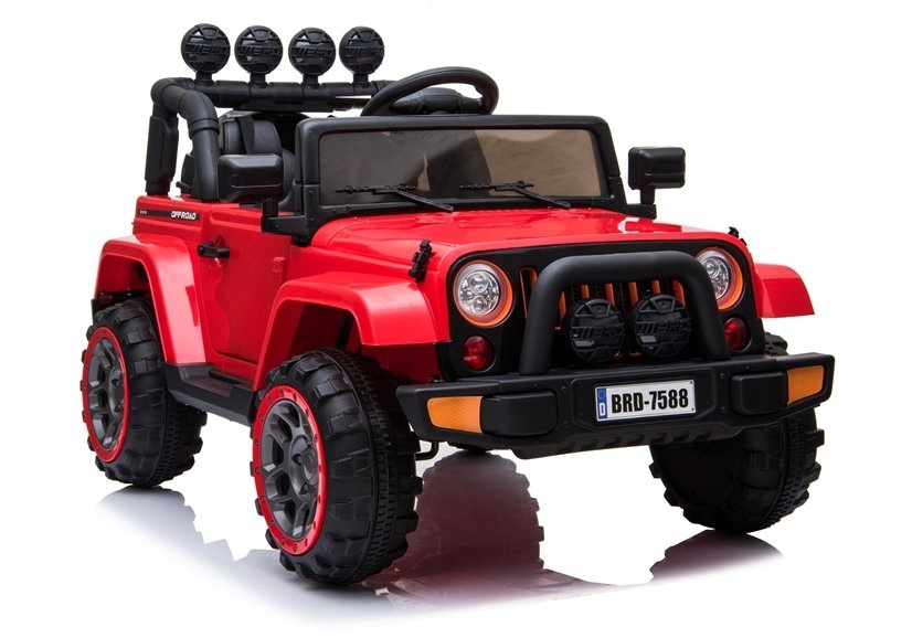 Vaikiškas elektromobilis „Jeep“ 4x4 (Raudonas)