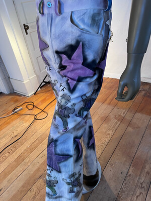 Graffiti-Style Painted Jeans