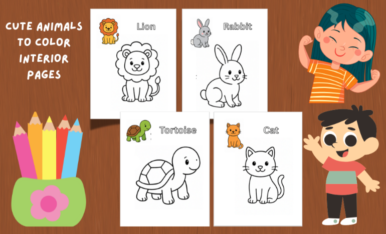 Animal Coloring Book for Ages 3–6 