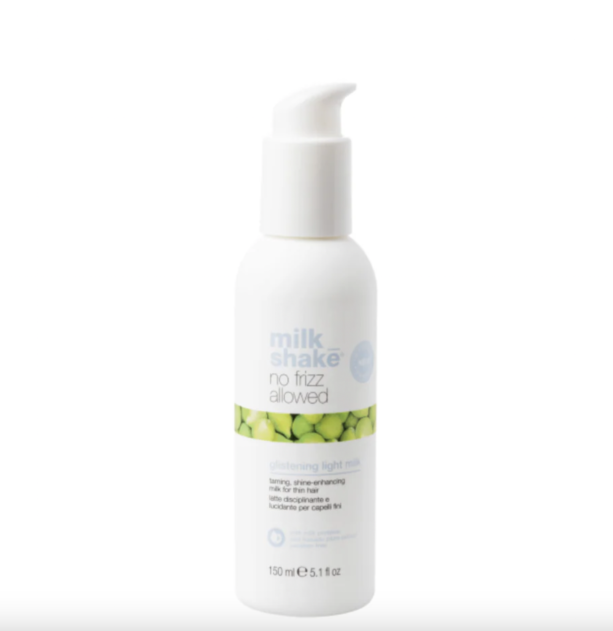 NO FRIZZ ALLOWED GLISTENING LIGHT MILK blizgesio ir glotnumo suteikiantis pienelis ploniems plaukams