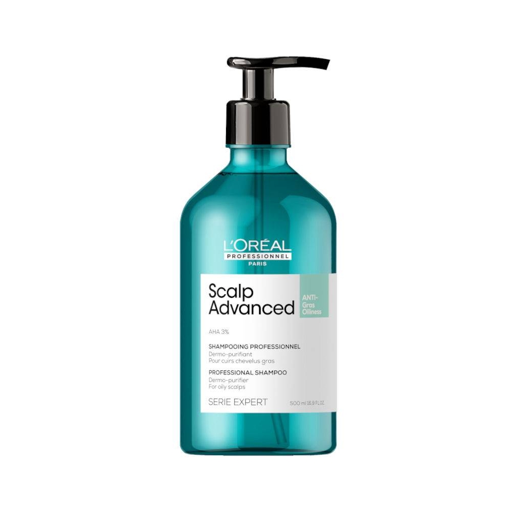 L'Oreal Professionnel Scalp Advanced Anti - Oilness valomasis šampūnas riebiems plaukams 500ml