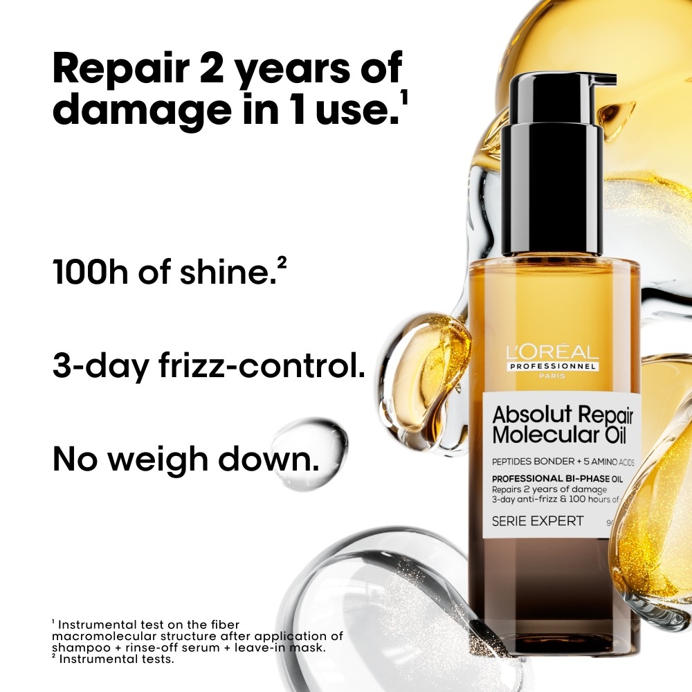 L'Oréal Professionnel Absolut Repair Molecular Bi-Phase plaukus atkuriantis aliejus 30ml