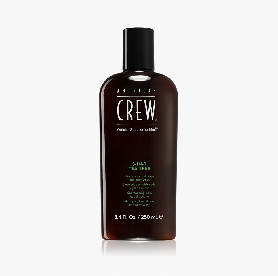 AMERICAN CREW™ 3-IN-1 TEA TREE šampūnas, kondicionierius ir dušo želė viename