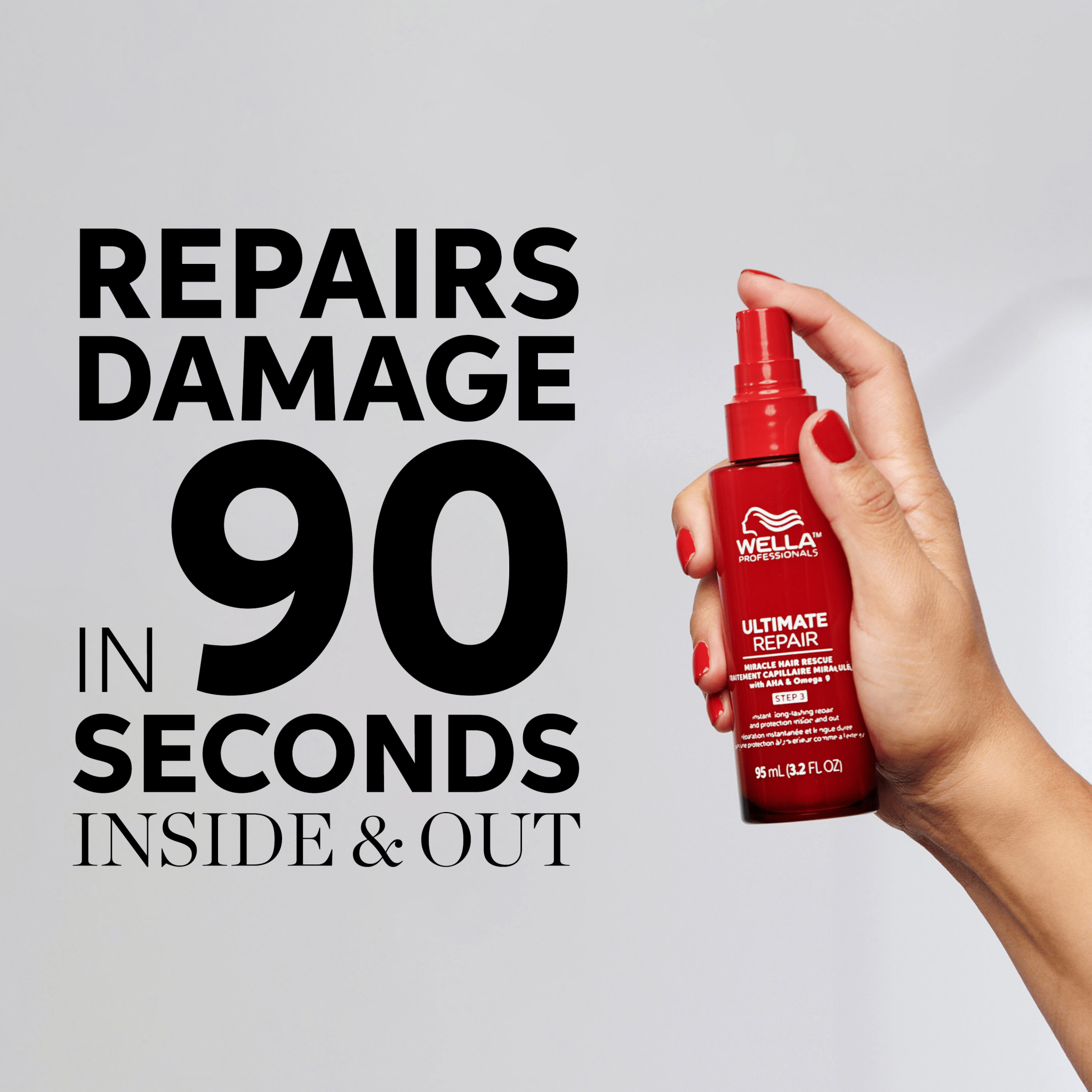 WELLA PROFESSIONALS ULTIMATE REPAIR pažeistus plaukus per 90 s atkuriantis nenuplaunamas purškalas STEP 3 | 30ML | 95ML