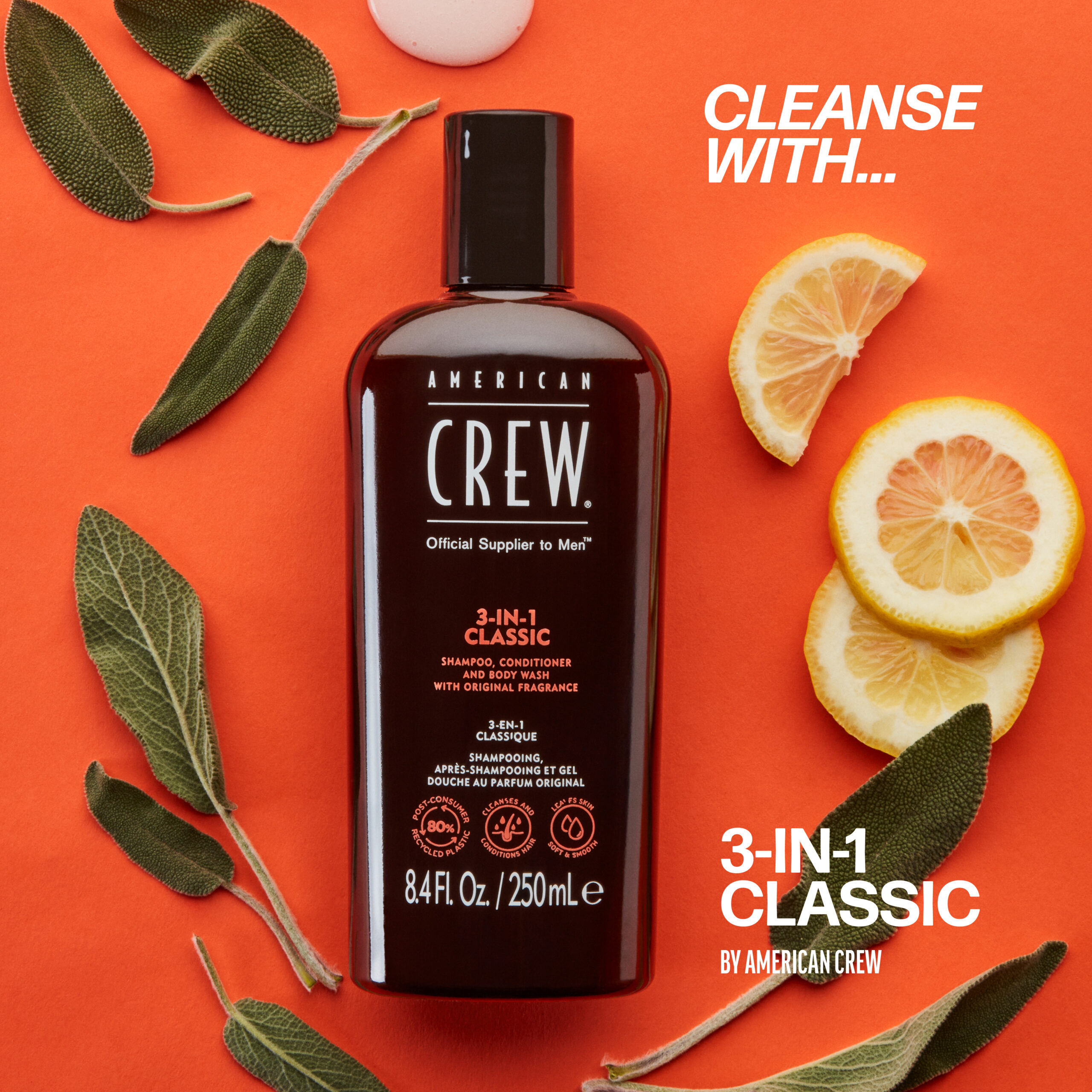 AMERICAN CREW™ 3-IN-1 šampūnas, kondicionierius ir dušo želė viename