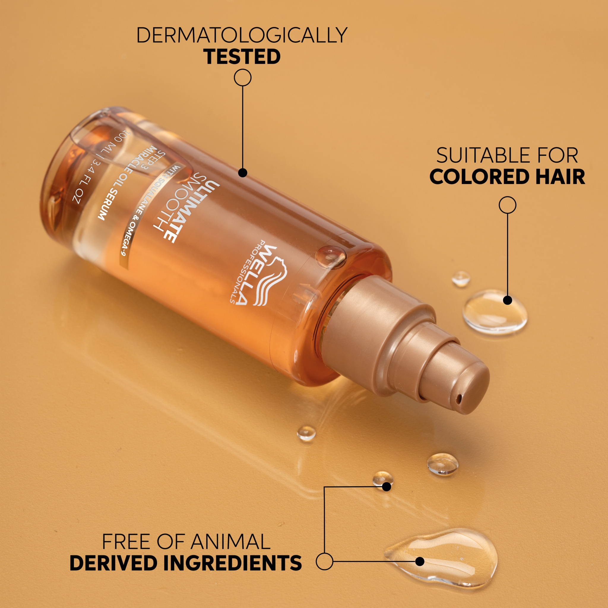 WELLA PROFESSIONALS ULTIMATE SMOOTH miracle aliejinis serumas skvalanu ir omega-9 30ML | 100ML
