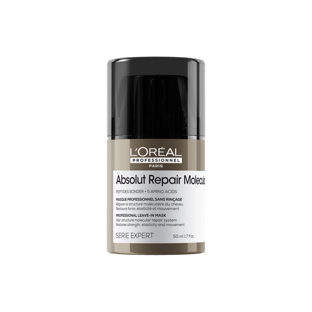 L'Oréal Professionnel Absolut Repair Molecular molekulinę struktūrą atstatanti nenuplaunama kaukė pažeistiems plaukams 50ml