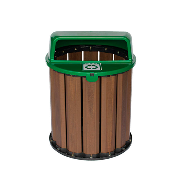 Lixeira 50cm 67L Madeira Plástica