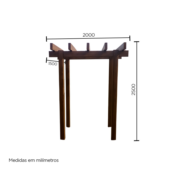 Pergolado em Madeira Plástica 2m