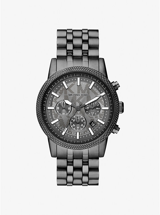 Michael Kors Outlet Oversized Hutton Gunmetal Watch