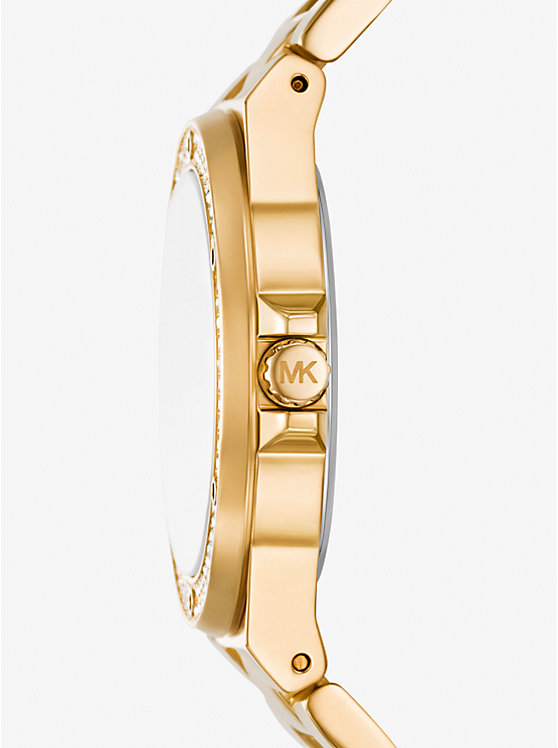 Michael Kors Outlet Lennox Pavé Gold-Tone Watch