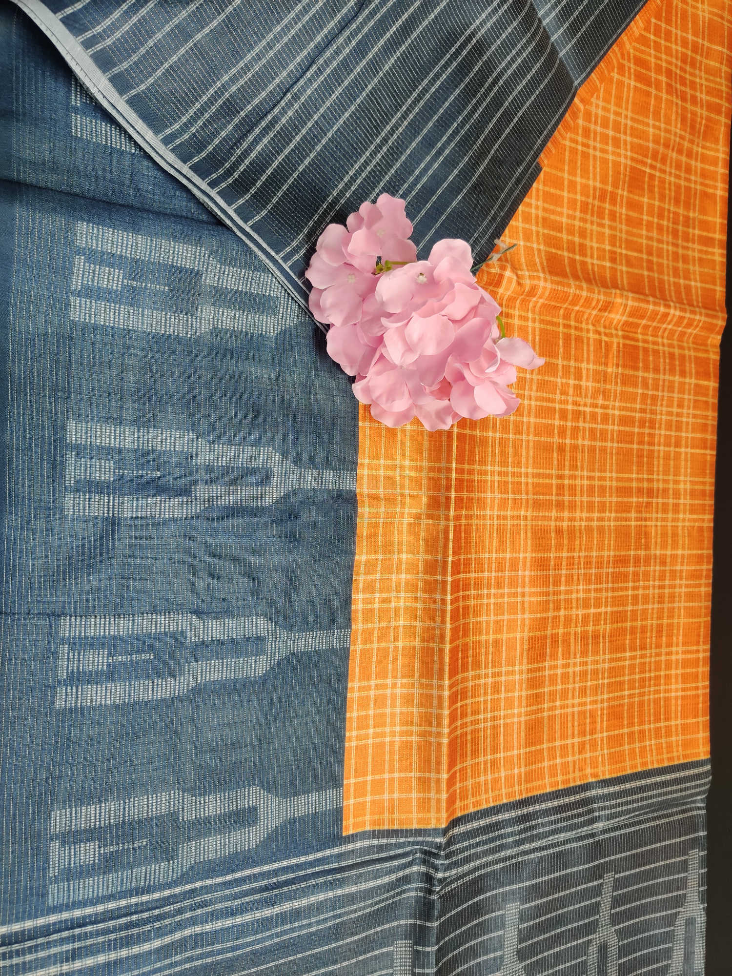 Bugara Premium Semi Tussar Silk Saree – Elegant Dual Tone Body with Designer Pallu