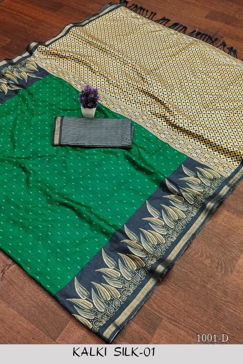 Premium Semi Tussar Silk Saree with Exclusive Border & Rich Contrast Pallu – With Blouse Piece