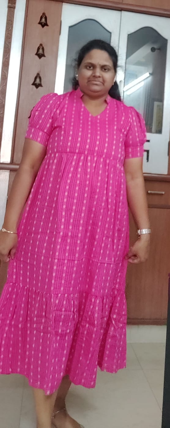 Pink Cotton Maxi Dress