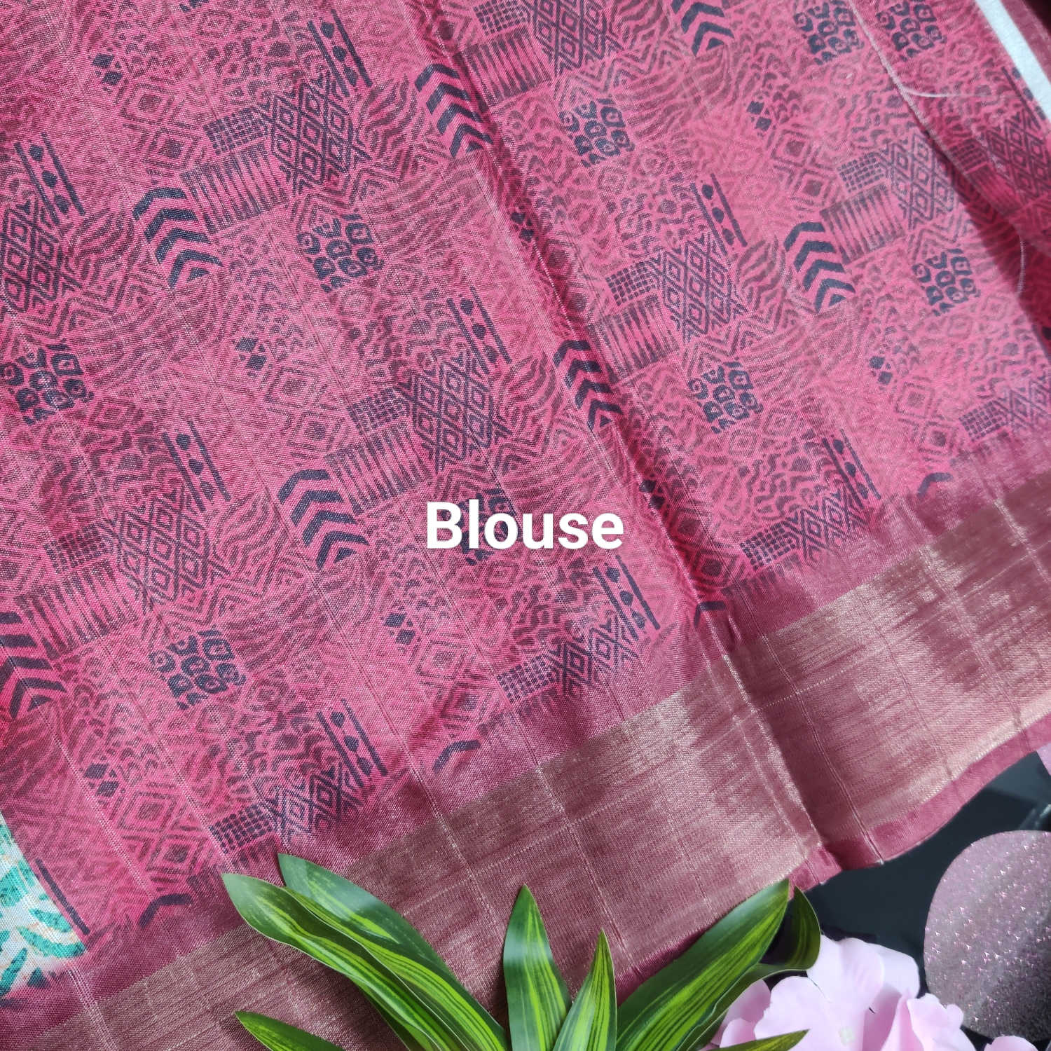 Indicotts Plaza Kundali Dola Silk Saree – Multicolour Geometric Patchwork Design
