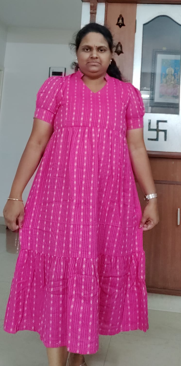 Pink Cotton Maxi Dress