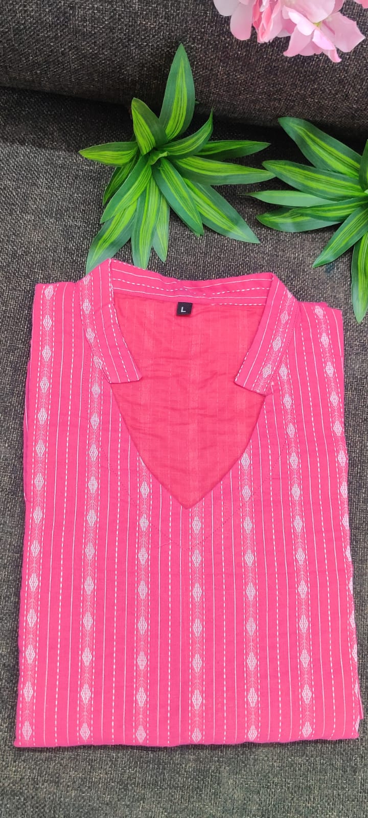 Pink Cotton Maxi Dress