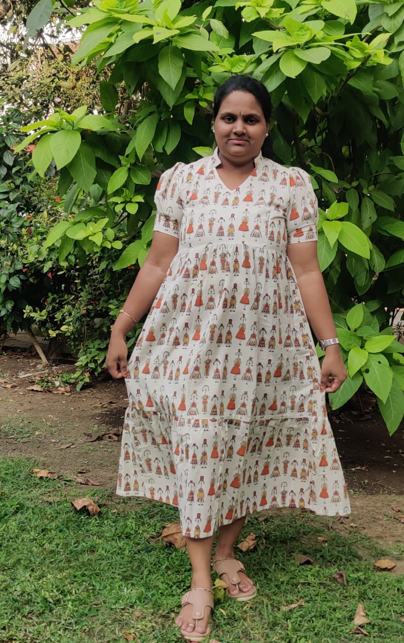 Printed Cotton Maxi Dress