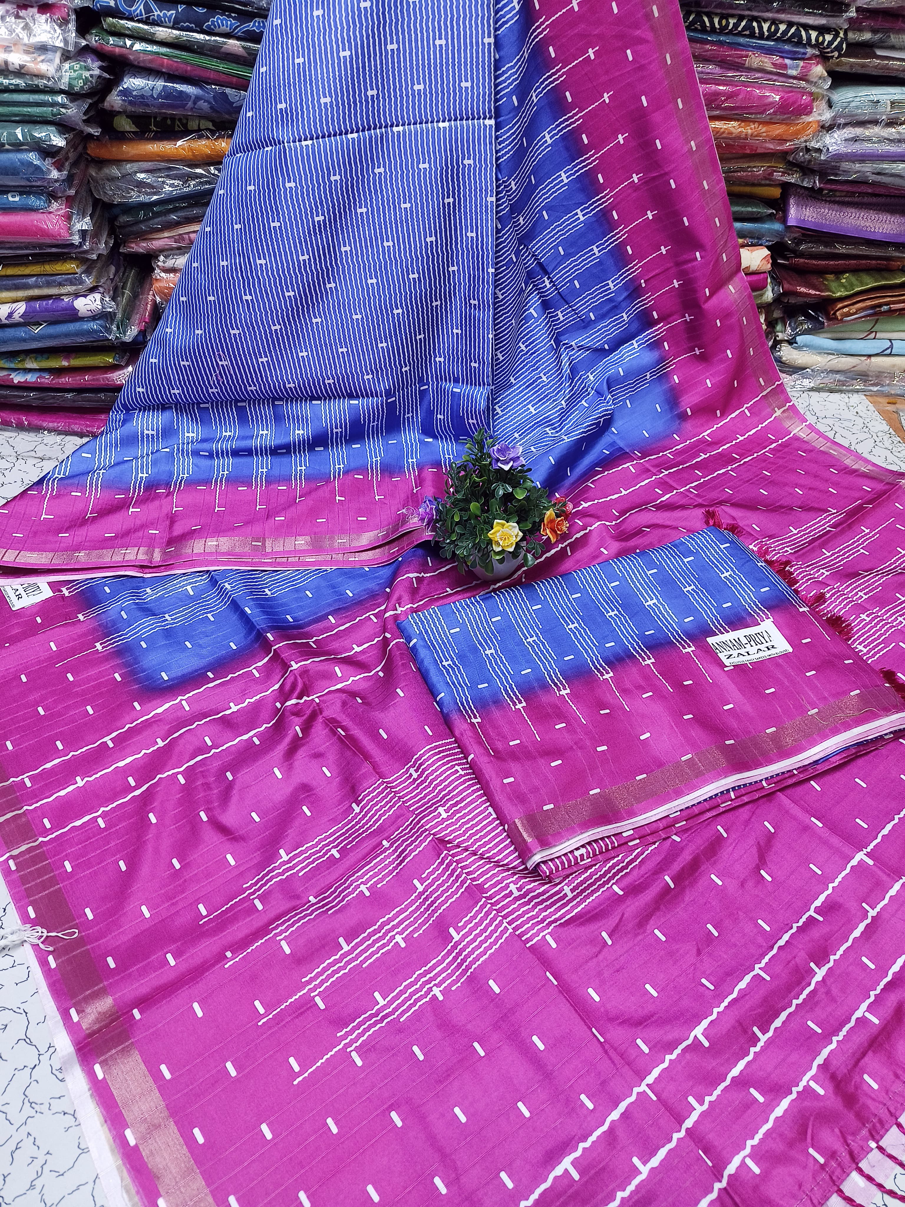 Semi Tassur Silk Saree Daily Wear Linen-Feel Saree