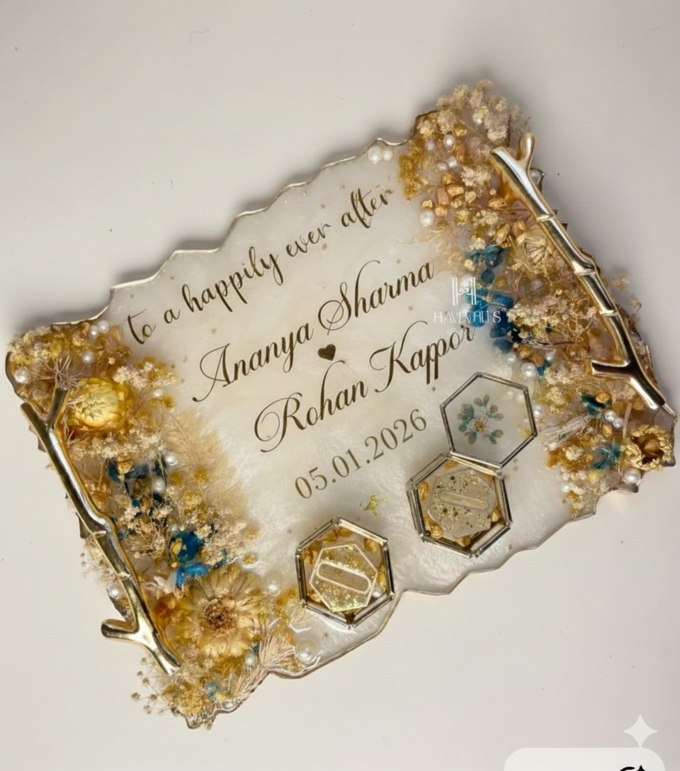 Personalized Wedding Ring Holder Tray