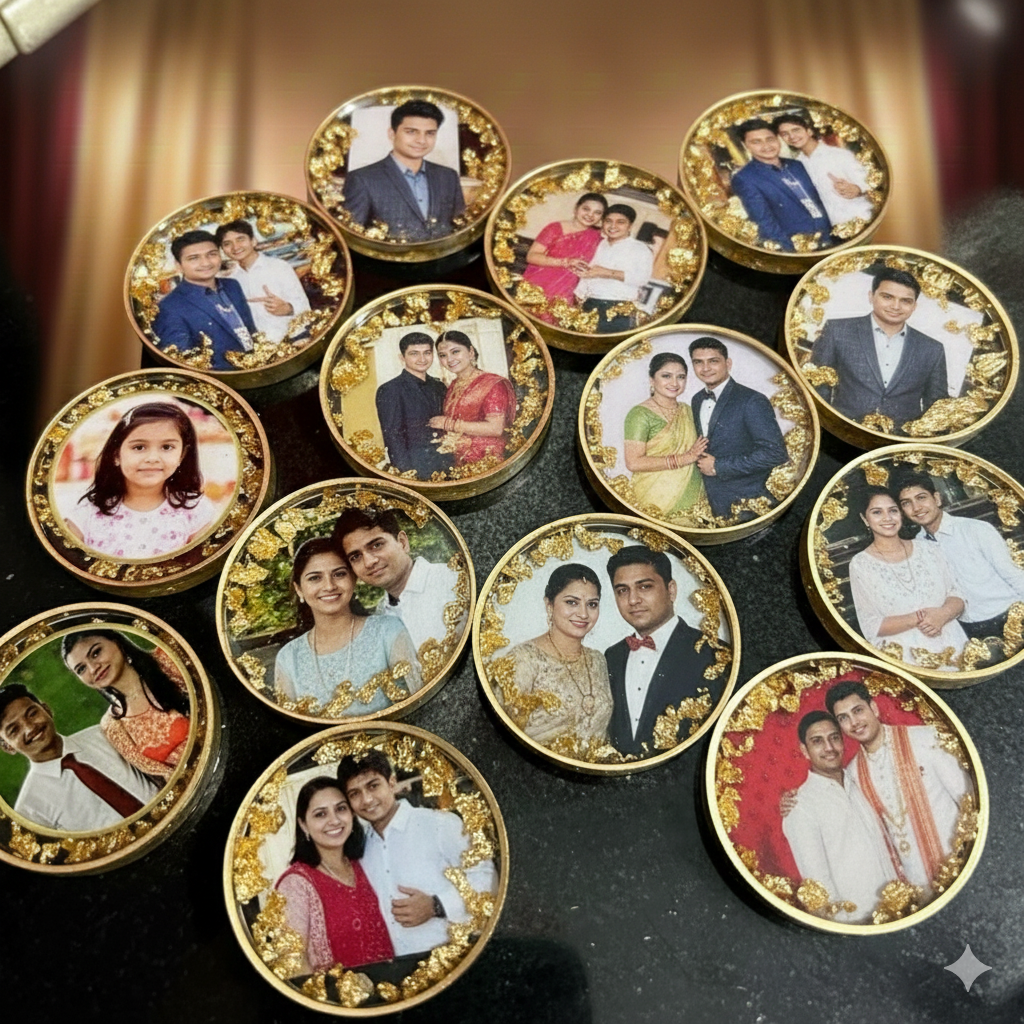 Custom Photo Frame Magnets ( 5 piece)