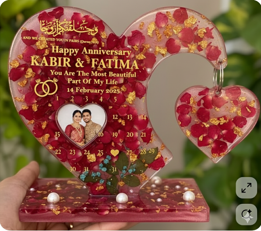 Personalized Heart-Shaped Anniversary Gift