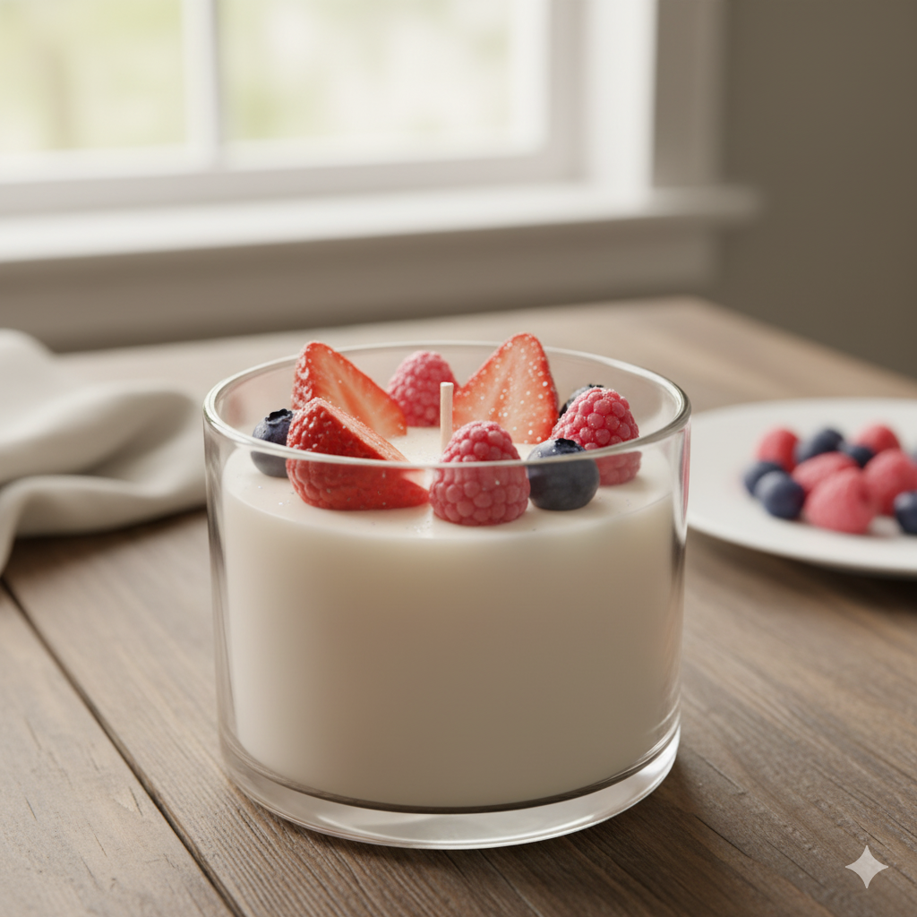🍓 The "Berry Bliss" Vanilla Dessert Candle 🫐