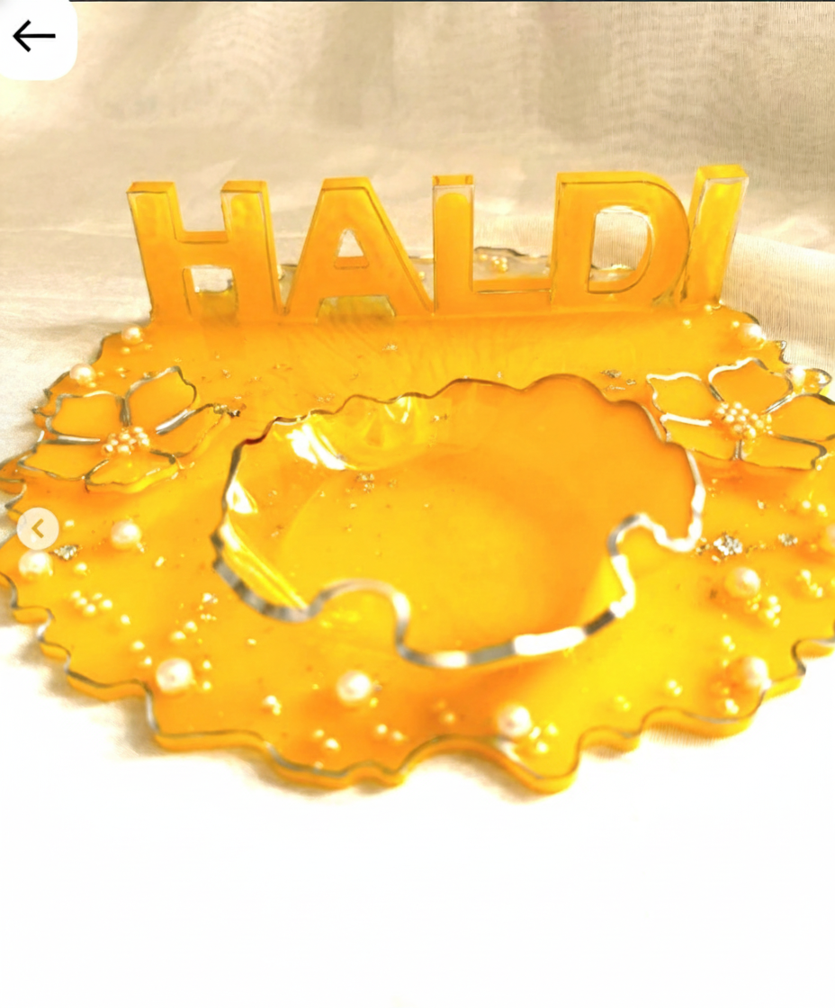 Haldi Ceremony Decorative Tray